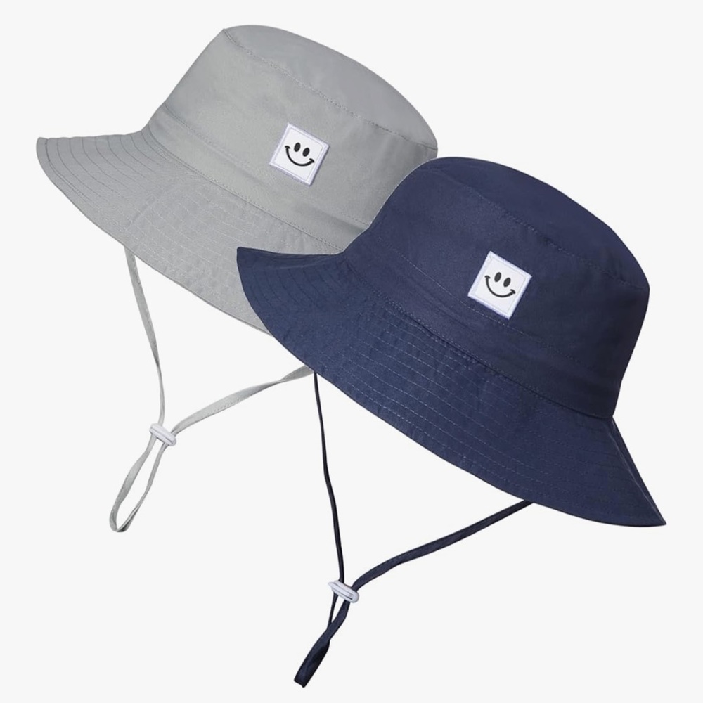 Gray and Navy Sun Hat Toddler 6-24 months